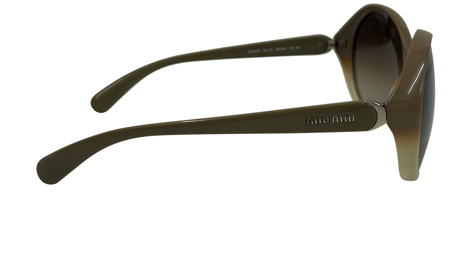 Miu Miu Gafas, 40&euro;, Accesorios, Beige/Gris, Tafetán - Acetato, Vista lateral